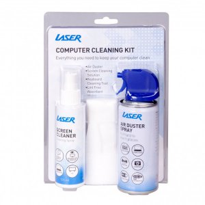 Laser Screen Cleaner Spray 125ML Microfibre Cloth & Air Duster