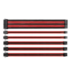 Thermaltake TT Mod Sleeved PSU Extension Cable Set Black & Red