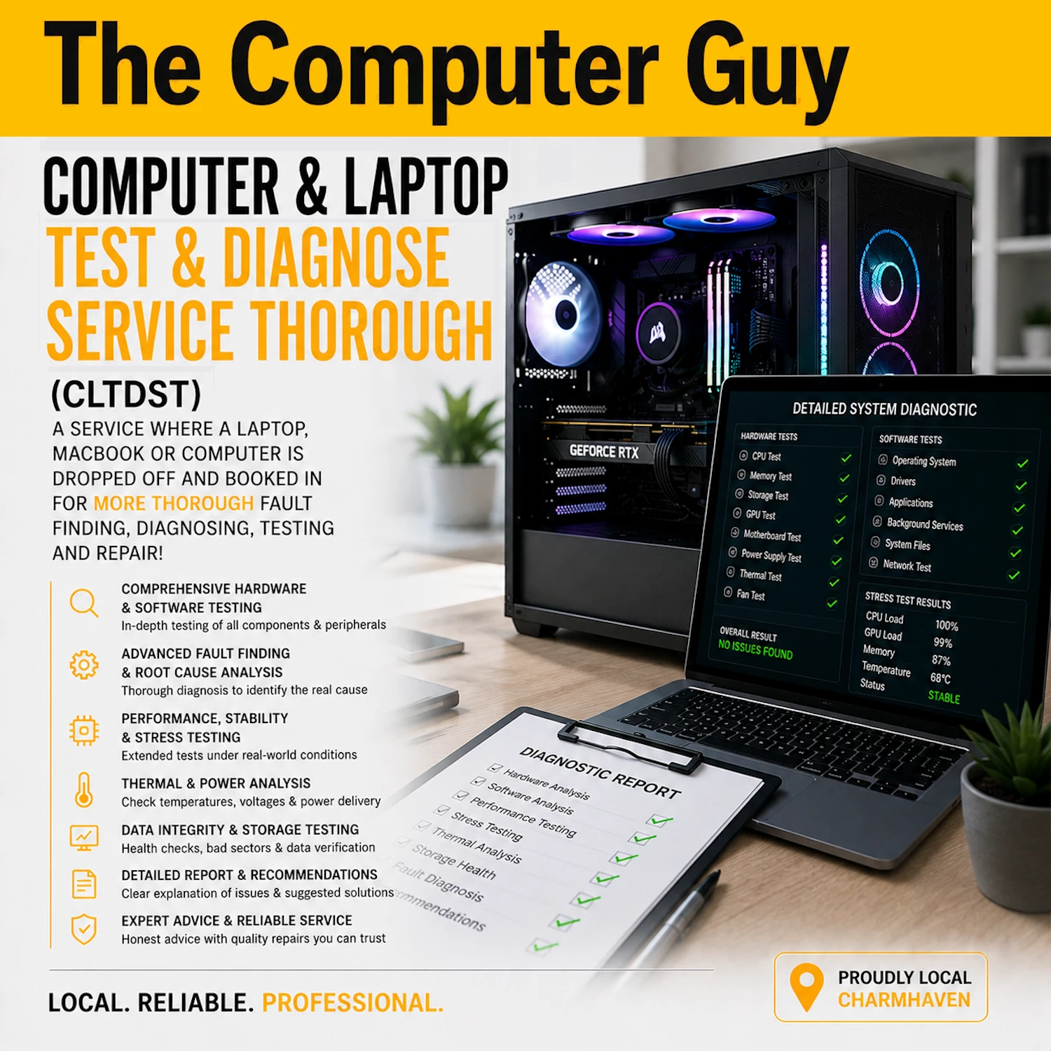 Computer & Laptop Test & Diagnose Service Thorough (CLTDST)