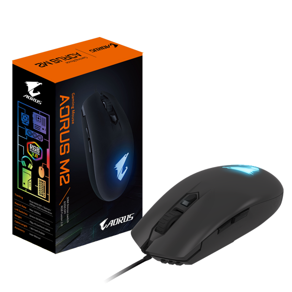 Gigabyte AORUS M2 RGB Optical Ambidextrous Optical Gaming Mouse