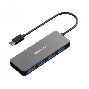 Simplecom CH320 Ultra Slim USB 3.1 Type C to 4 Port USB 3.0 Hub