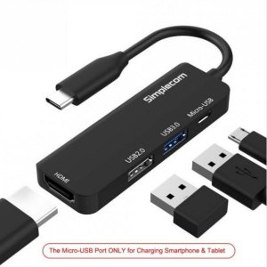 Simplecom DA305 USB 3.1 Type C to HDMI 4 in 1 Combo