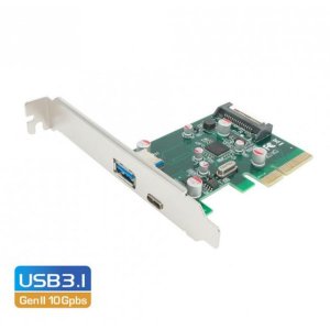 Simplecom EC312 PCI-E 2 Port USB 3.1 Type-C Type-A Host Expansion Card