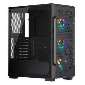 Corsair iCUE 220T RGB Smart Tempered Glass Mid-Tower ATX Case - Black