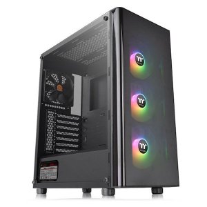 Thermaltake V200 ARGB Tempered Glass Mid-Tower ATX Case - Black - With 500W PSU