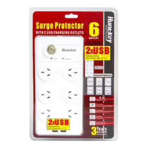 Huntkey SAC604 6 Outlet Power Surge Board with USB Ports