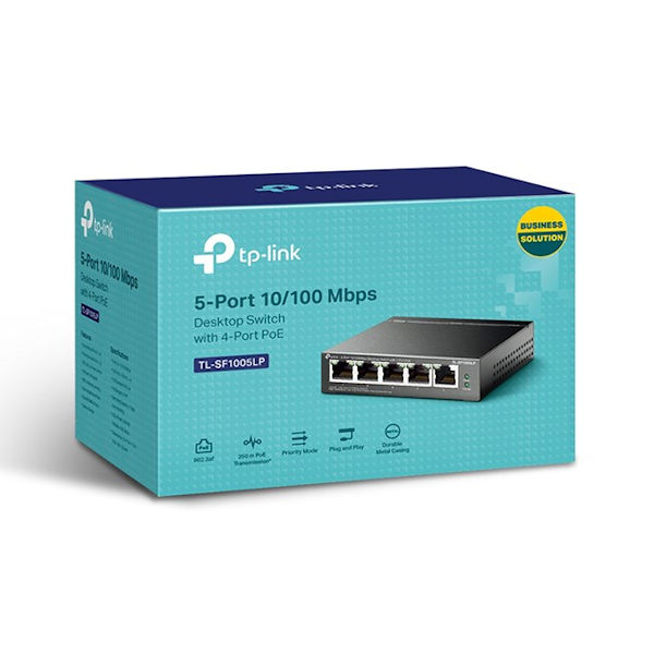 TP-Link TL-SF1005LP 5-Port 10 100Mbps Unmanaged Desktop Switch with 4-Port POE
