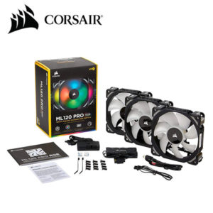 Corsair ML120 PRO RGB LED 120mm Magnetic Levitation Fa Pack