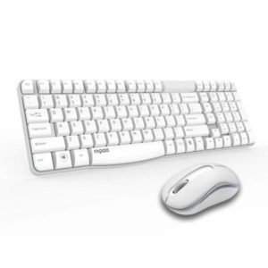 RAPOO X1800S 2.4GHz Wireless Optical Keyboard Mouse Combo White Open