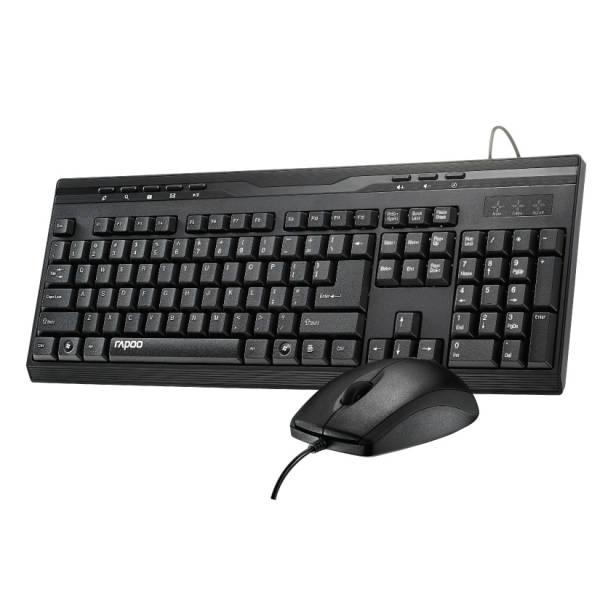 Rapoo NX1710 Wired Keyboard Mouse Combo Black
