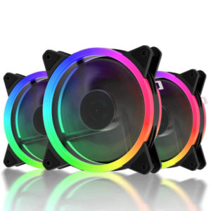 Rainbow Dual Sided Ring RGB Fans 3 Pack