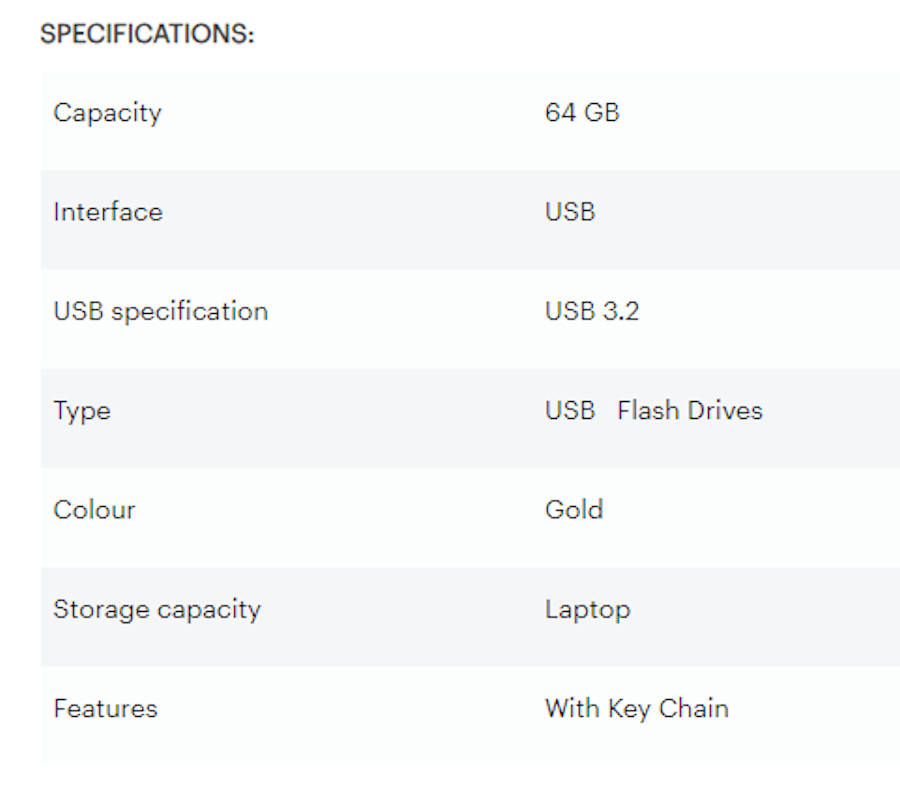 Kingston Year of the Tiger 64GB USB3.1 USB Flash Drive Specs