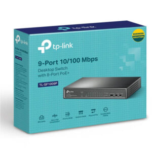TP-Link TL-SF1009P 9-Port 10 100Mbps Unmanaged Switch with 8-Port PoE+