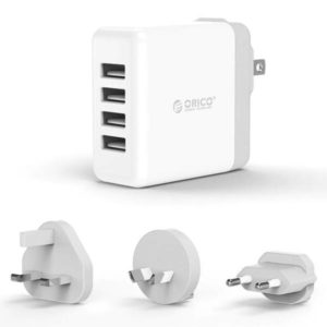 Orico White DSP-4U 4 Port USB Travel Wall Charger