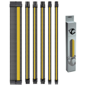 Reaper Cable Sleeved PSU Extension Set (Yellow & Black)