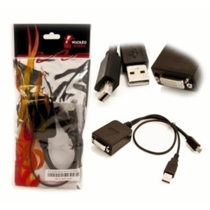 Wicked Wired Active Mini DisplayPort To DVI-D Adapter Cable