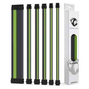 Reaper Cables Sleeved PSU Extension Set (Lime & Carbon)