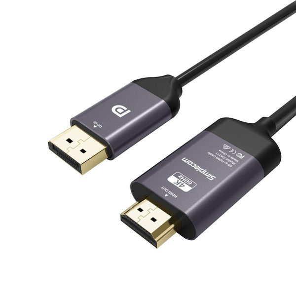 Simplecom DA211 Active DisplayPort to HDMI 2.0 Cable 2M 4K@60Hz