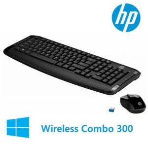 HP 300 Wireless Keyboard and Mouse Combo - Black