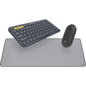 Logitech K380 Multi Device Bluetooth Keyboard & M350 Pebble Mouse Bundle - Graphite