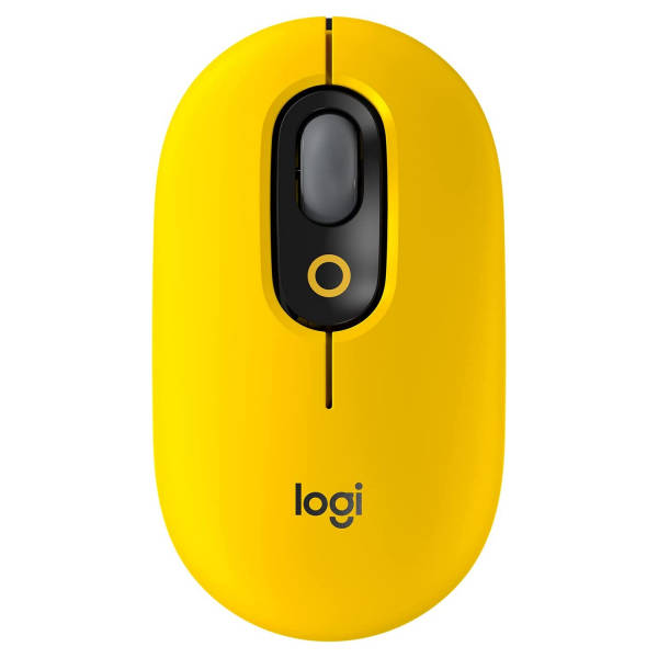 Logitech POP Wireless Mouse with Customizable Emoji Button Function - Blast Yellow