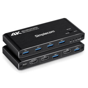 Simplecom KM420 2-Port KVM HDMI Switch 4K @60Hz + 4-Port USB 3.0 Hub