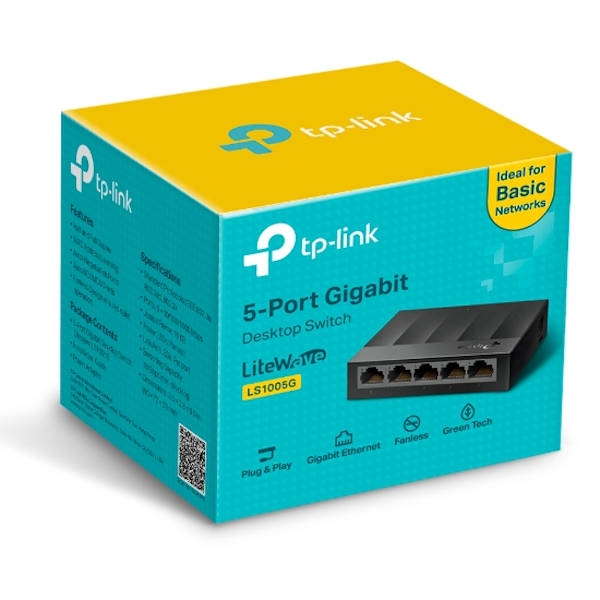 TP-Link LS1005G 5-Port Gigabit Desktop Switc