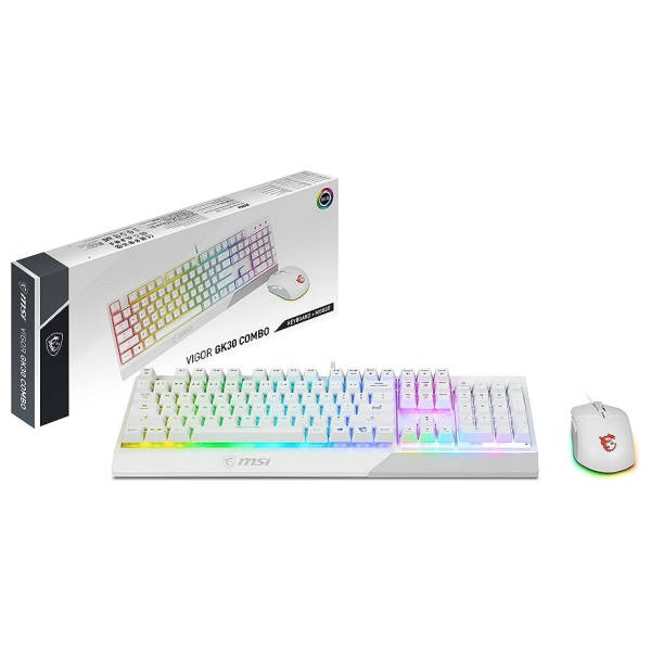MSI Vigor GK30 Gaming Keyboard & Mouse Combo White