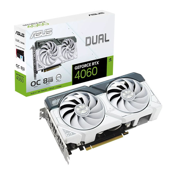 Asus Dual GeForce RTX4060 White OC Edition 8GB Graphics Card