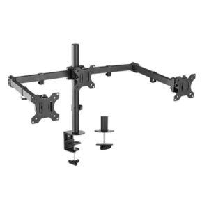 Brateck Double Joint Articulating Steel Triple Monitor Arm 13"-27"