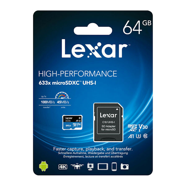 Lexar 64GB Micro SDXC High Performance Class 10