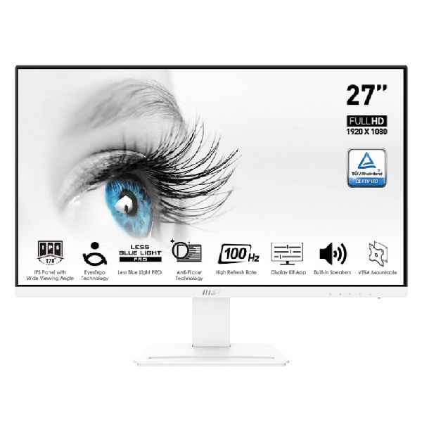 MSI PRO MP273AW 27" FHD IPS 100Hz Gaming Monitor - White