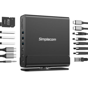 Simplecom CHT815 15-in-1 USB-C 4K Triple Display Docking Station with Dual HDMI DP