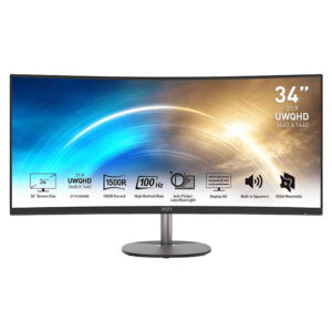 MSI PRO MP341CQW 34 Ultra-wide QHD VA 100Hz Curved Monitor Black