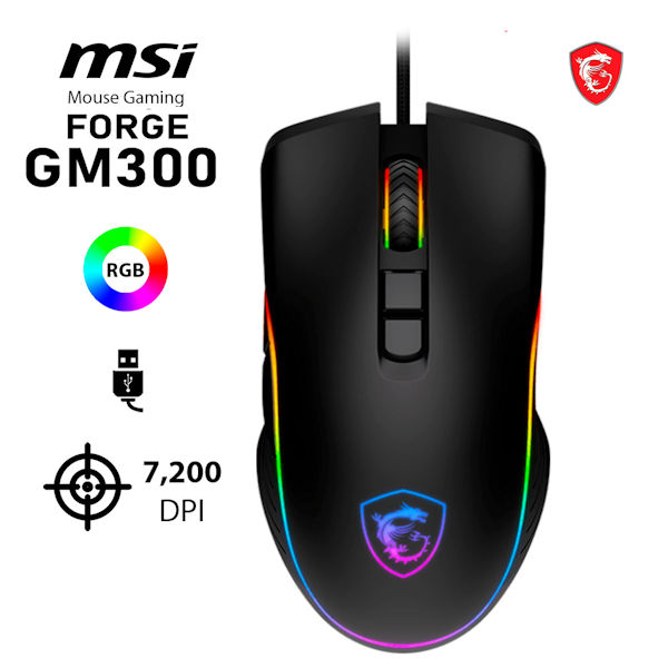 MSI FORGE GM300 RGB Gaming Mouse