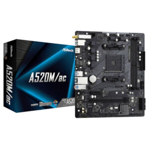 AsRock A520M AC AM4 DDR4 Wi-Fi mATX Motherboard