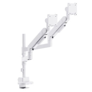 Infinity Ergonomic Heavy Duty Gas Spring Dual Monitor Arm White