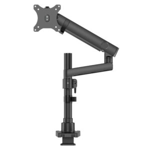 Infinity Single Monitor Pole-Mounted Mechanical Spring Monitor Arm Black