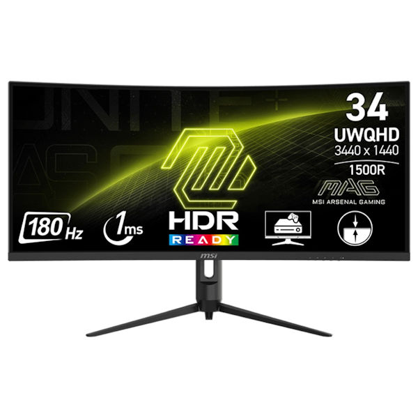 MSI MAG 342CQR 34" UWQHD 180Hz Adaptive Sync Curved Gaming Monitor