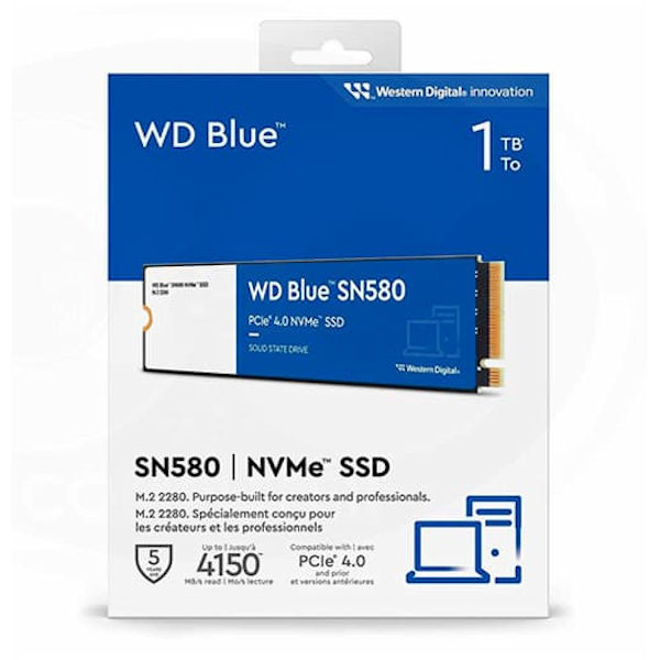 WD Blue SN580 1TB M.2 2280 NVMe SSD