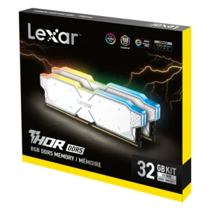 Lexar THOR 32GB (2x16GB) 6000MHz CL38 DDR5 RGB Memory White (LD5U16G60C38AG-RGD)