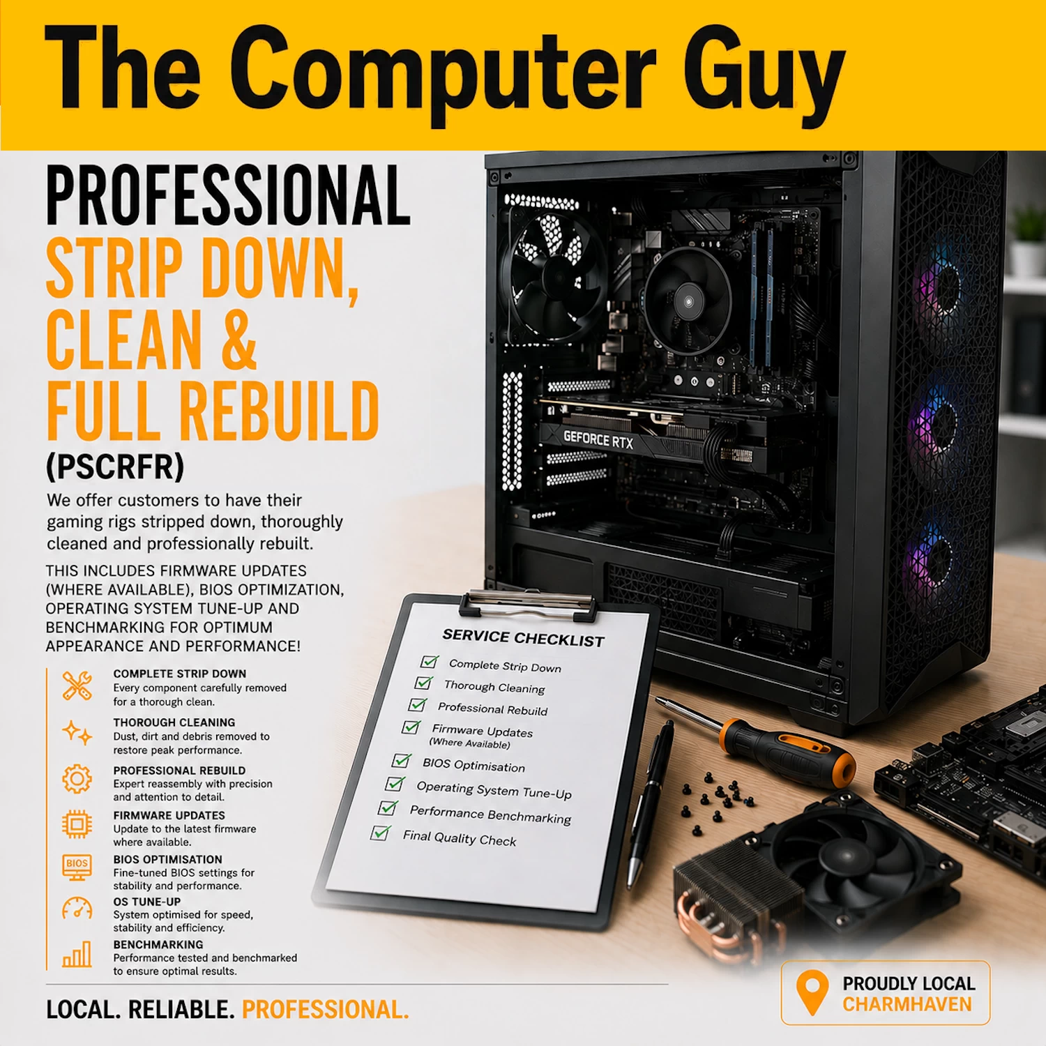 Professional Stripdown, Clean & Full Rebuild (PSCRFR)