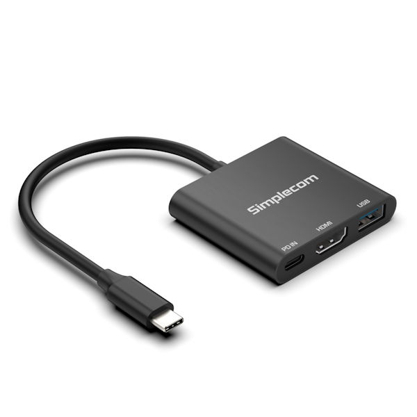 Simplecom DA320 USB-C 3 in 1 Adapter USB 3.2 HDMI 2.0 4K @ 60Hz