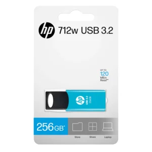 HP 712W 256GB USB 3.2 Flash Drives Blue (HPFD712LB-256)