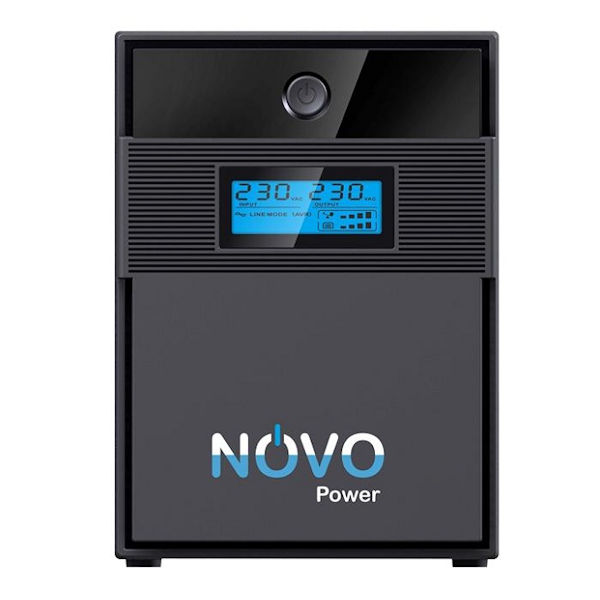 NovoPower LC1200AU UPS with LCD Display 1200VA 600W Tower (3 Year)