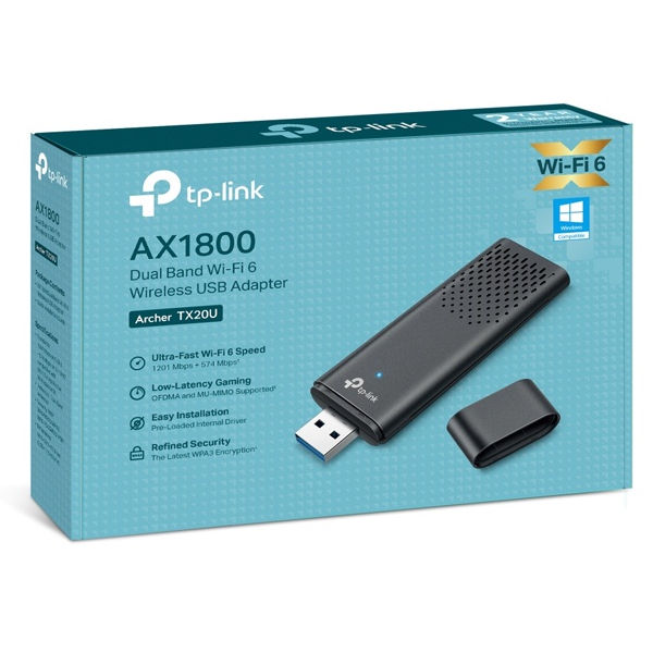 TP-Link Archer TX20U AX1800 Dual Band Wi-Fi 6 Wireless USB Adapter