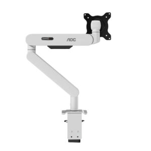 AOC Single Monitor Ergonomical Desk Arm White