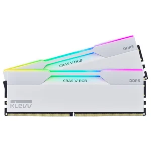 KLEVV Cras V RGB 32GB (2x16GB) DDR5 6000Mhz Gaming Memory White (KD5AGUA80-60B280J)