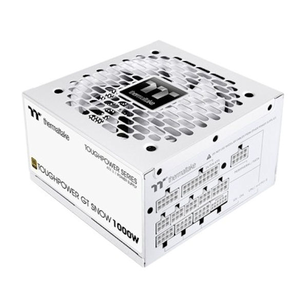 Thermaltake Toughpower GT 1000W 80+ Gold ATX 3.1 Modular Power Supply Snow