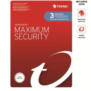 Trend Micro Maximum Security (3 Device for 1 Year)